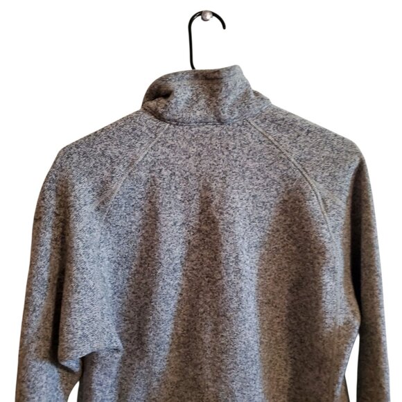 Patagonia Grey Burnout Quarter Zip Long Sleeve Collard Sweater Small Unisex - Picture 5 of 15